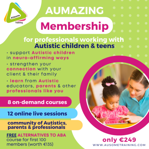 Neuro-affirmative Support for professionals working with Autistic kids and teens - Join our membership