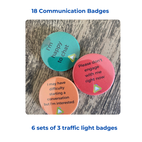 Traffic light communication badges