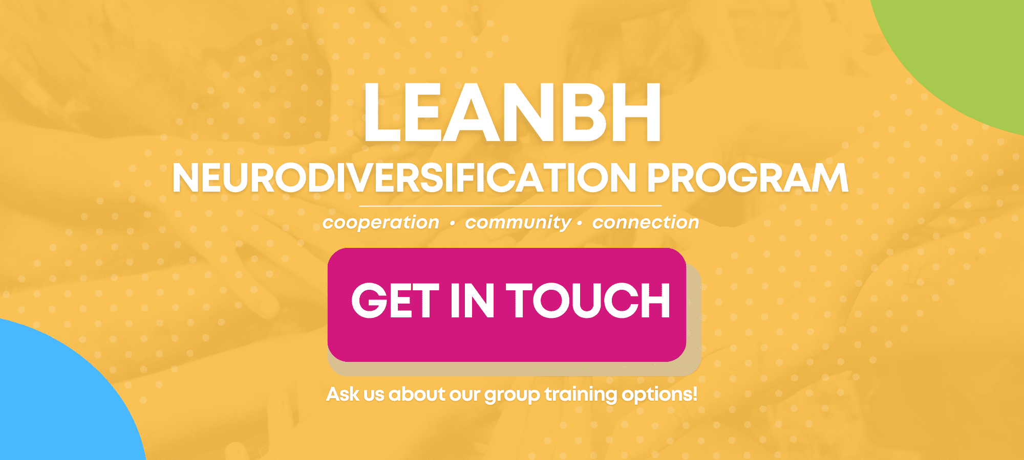 LEANBH – our online program for professionals who support Autistic children in a clinical or educational setting.